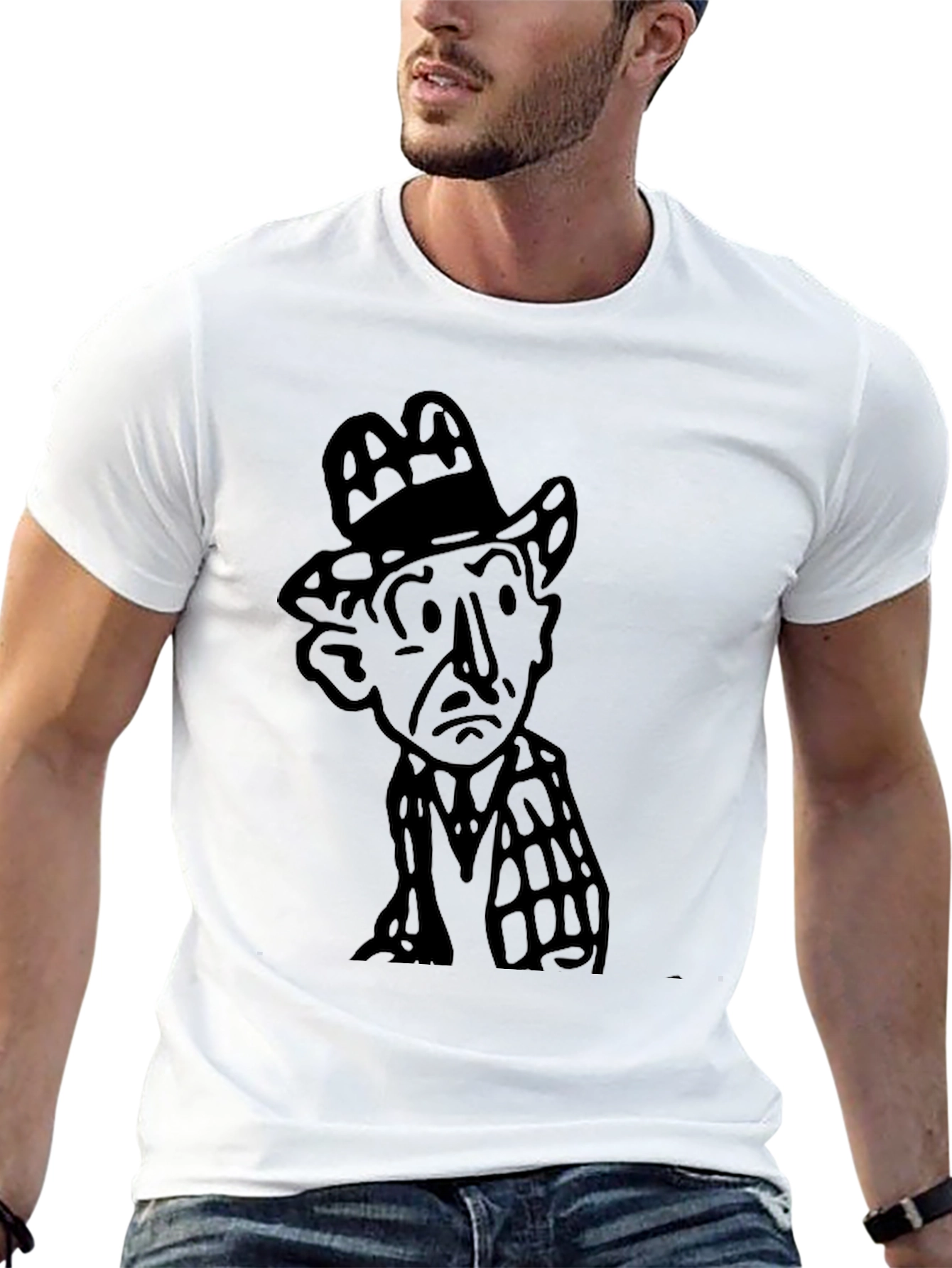 Black Noir Detective Graphic Tee - Classic Style view 13