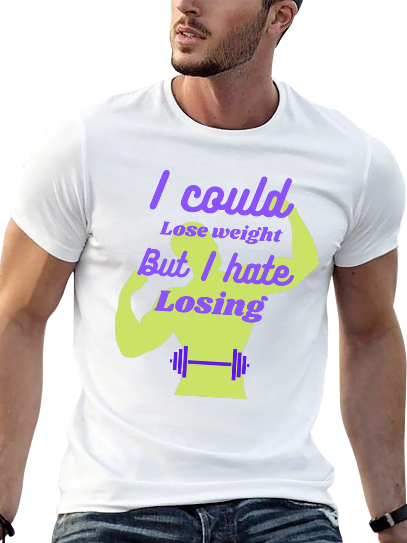 Black Funny Weightlifting T-Shirt - I Could Lose Weight view 13