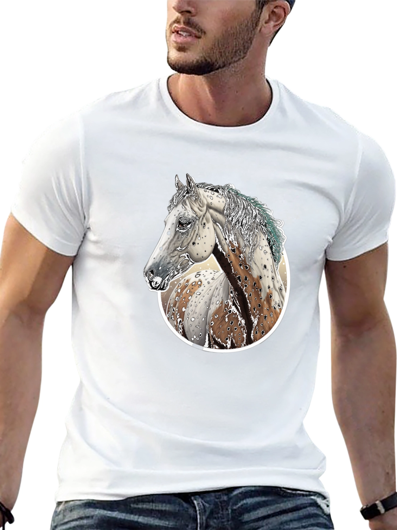 Black Horse Graphic Tee - Men's Black T-Shirt view 13