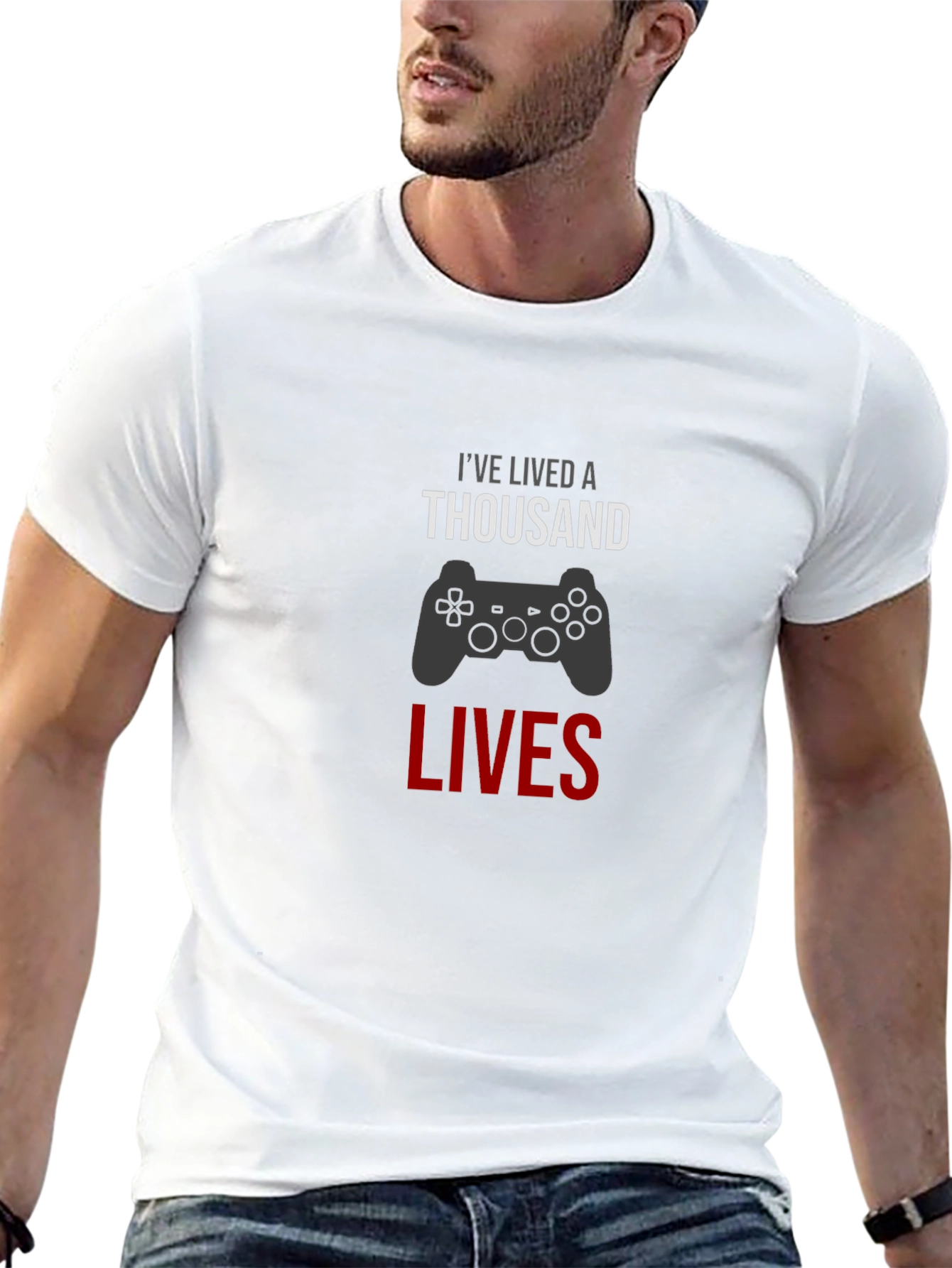 Black Gamer T-Shirt - I've Lived A Thousand Lives view 13