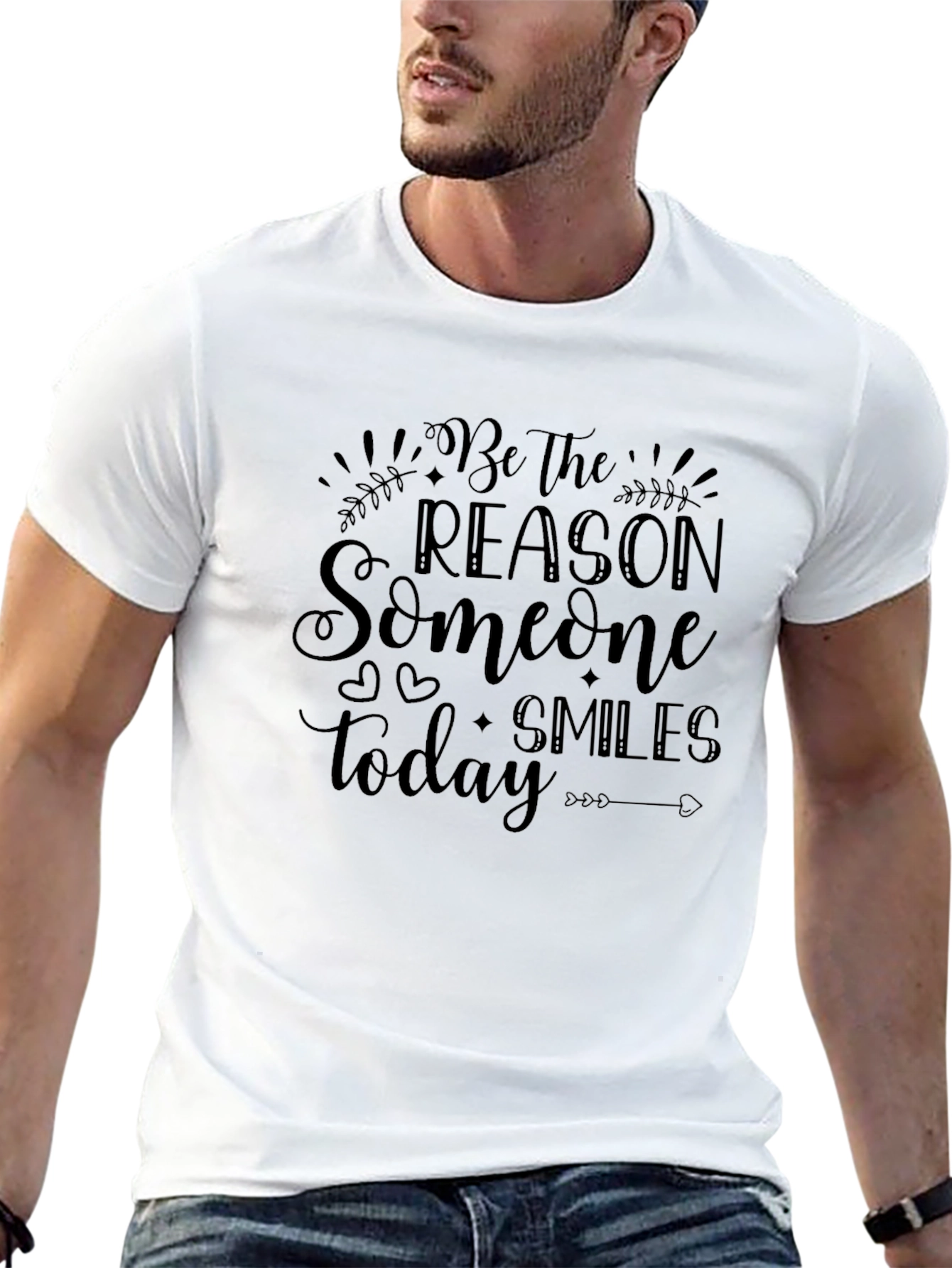 Black Be The Reason Someone Smiles Today T-Shirt view 13