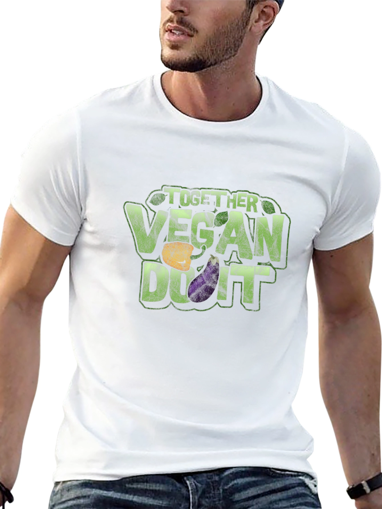 Black Vegan Do It T-Shirt - Black, Graphic Tee view 13