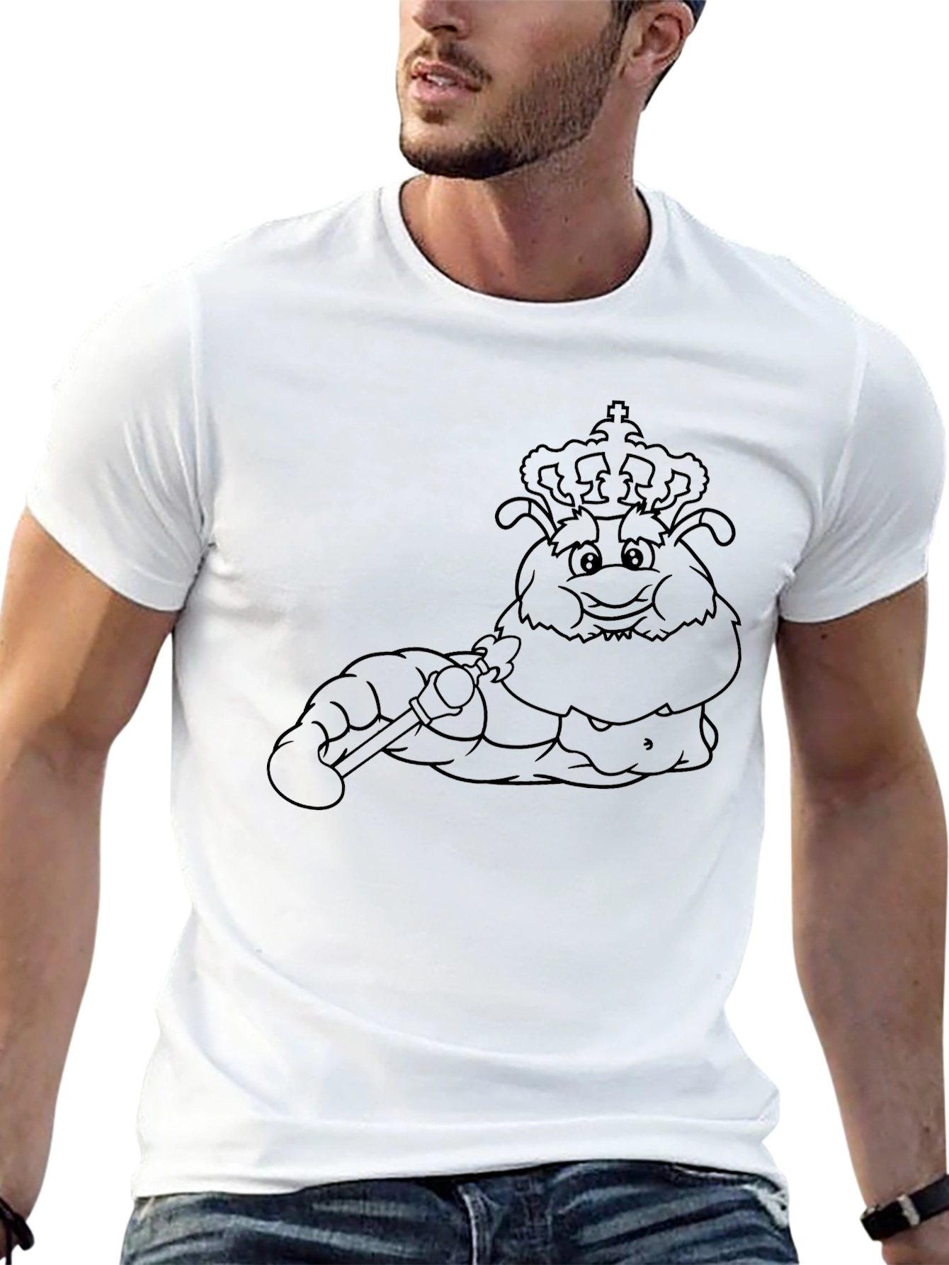 Black Cartoon Crowned Grub Tee view 13