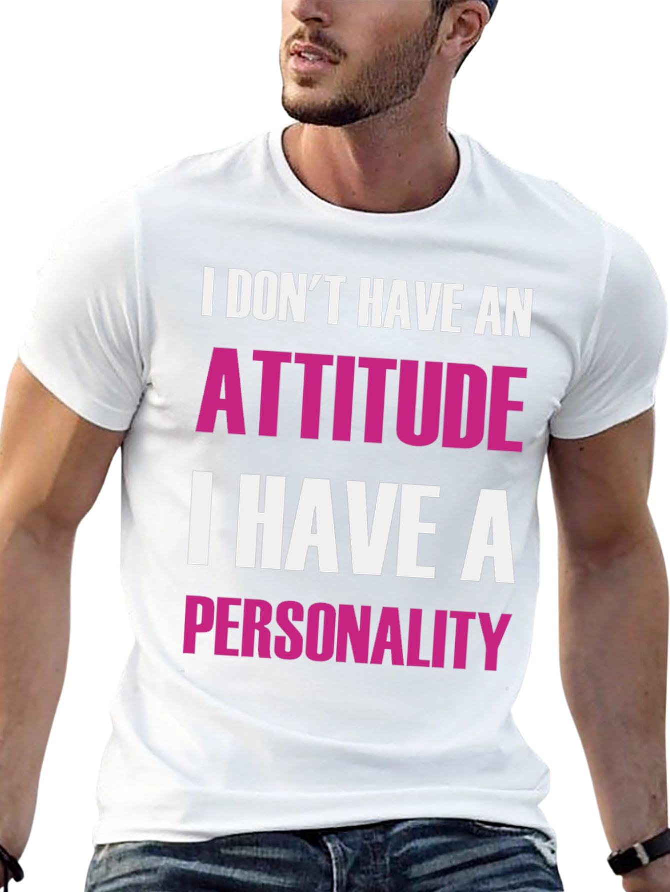 Black Funny Attitude Personality Graphic T-Shirt view 13