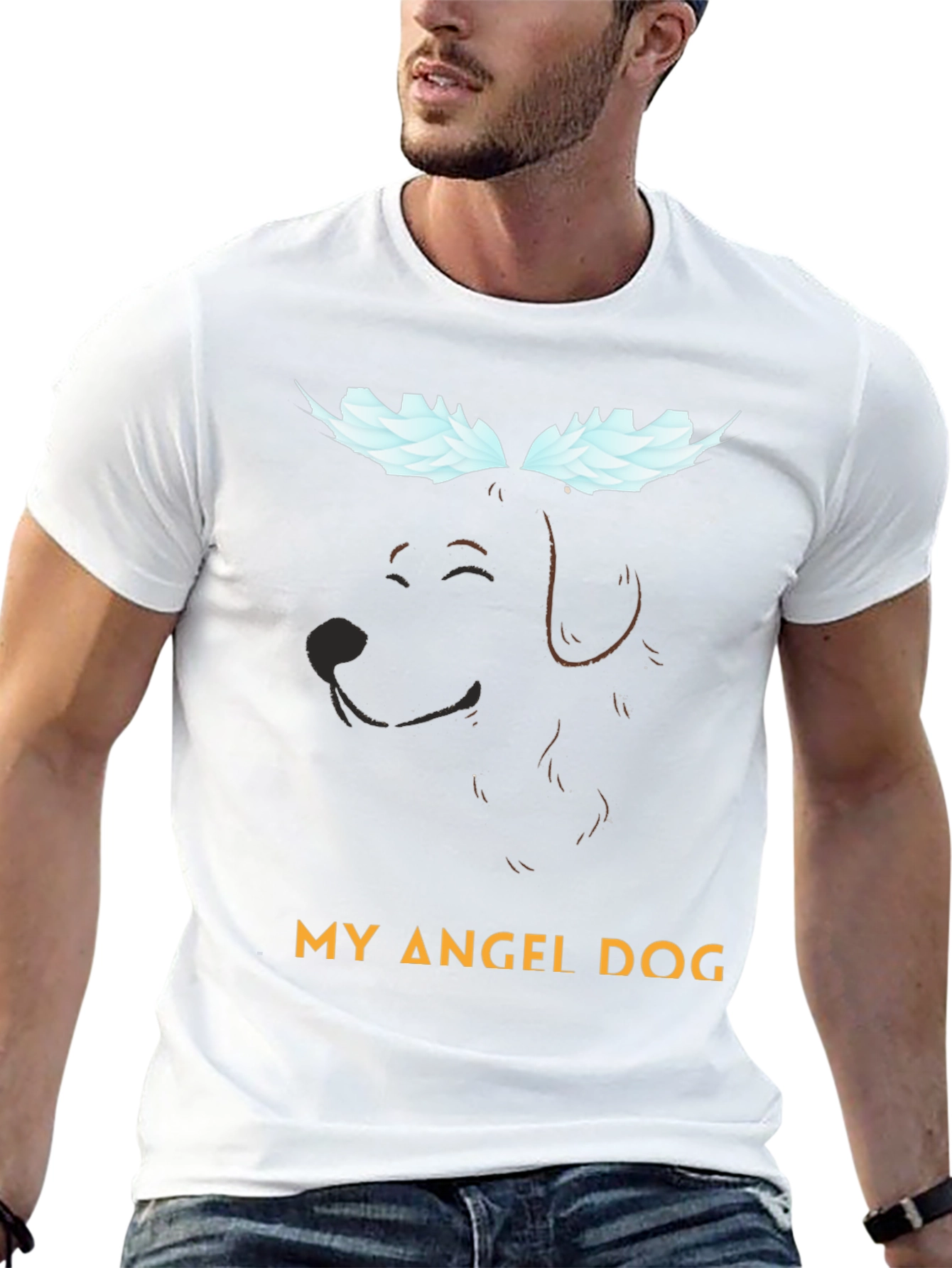 Black My Angel Dog T-Shirt - Pet Memorial Tee view 13