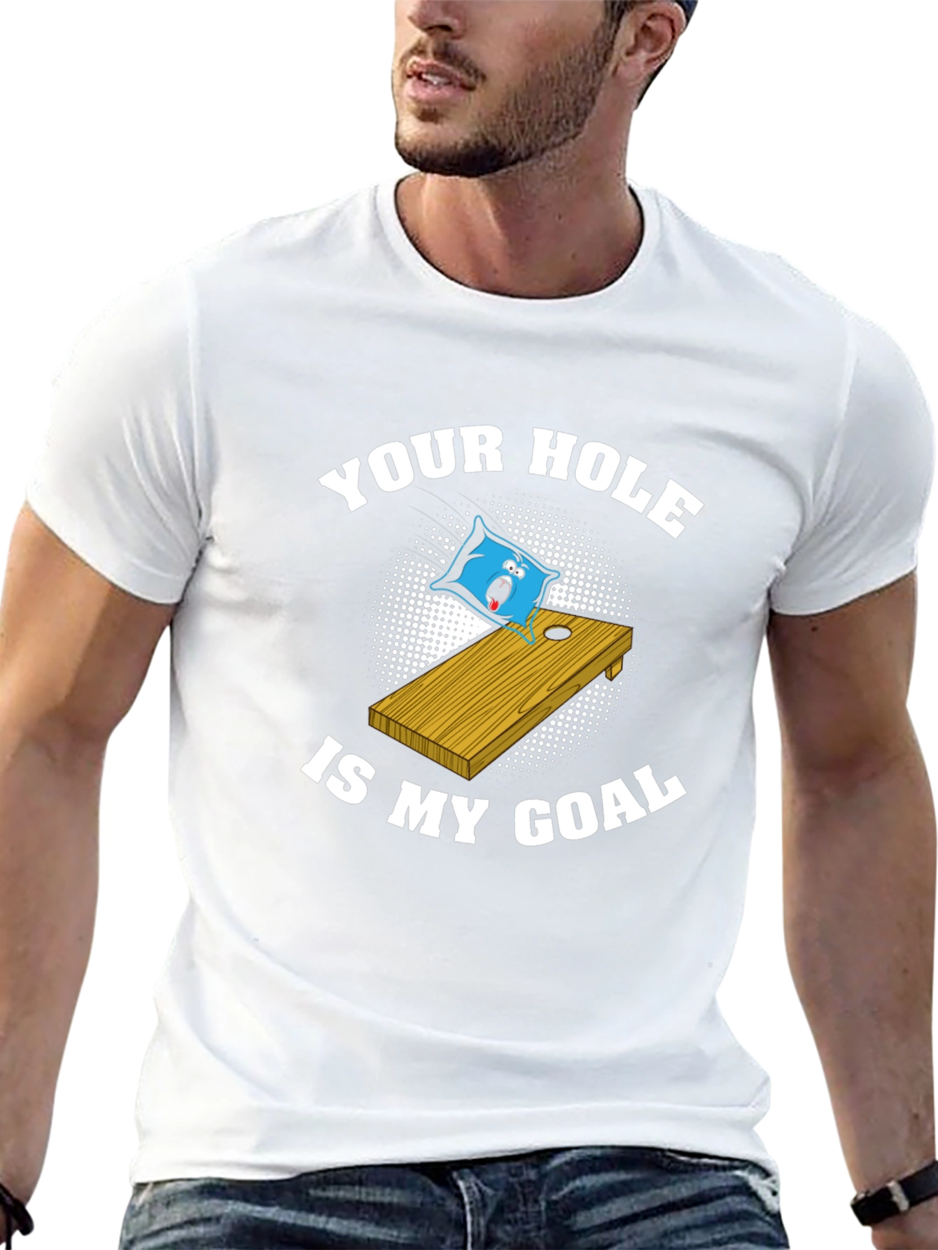 Black Your Hole Is My Goal Graphic T-Shirt view 13