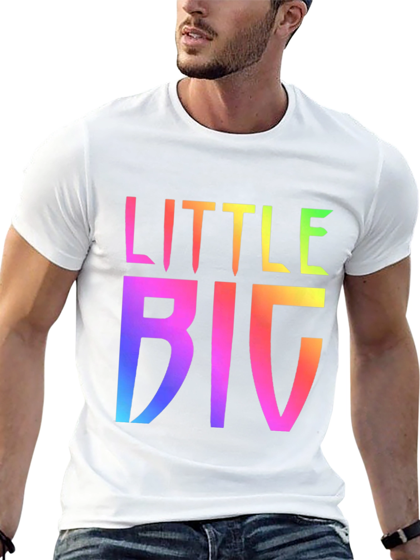 Black Little Big Rainbow Graphic Tee view 13