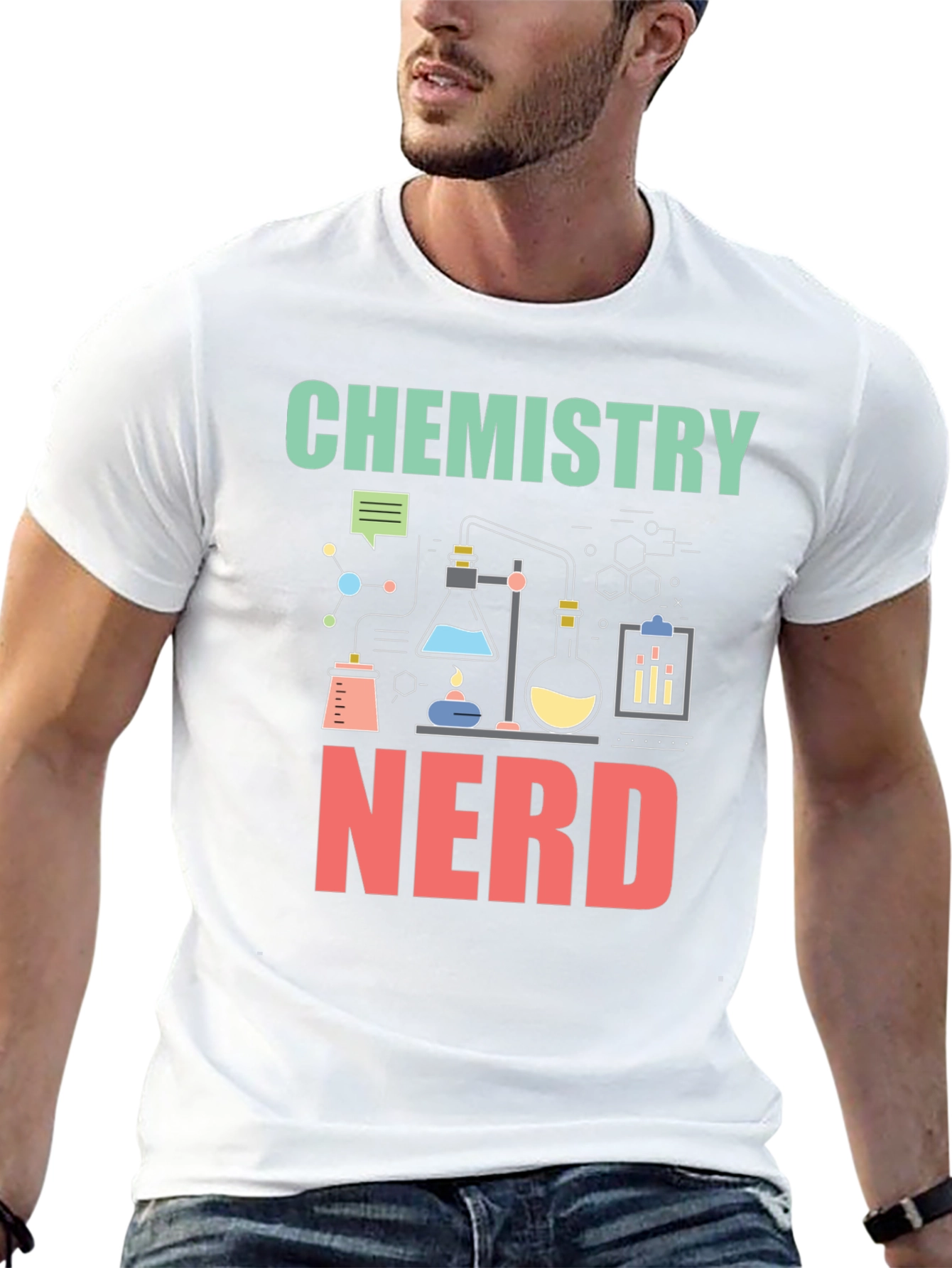 Black Chemistry Nerd Graphic Tee view 13