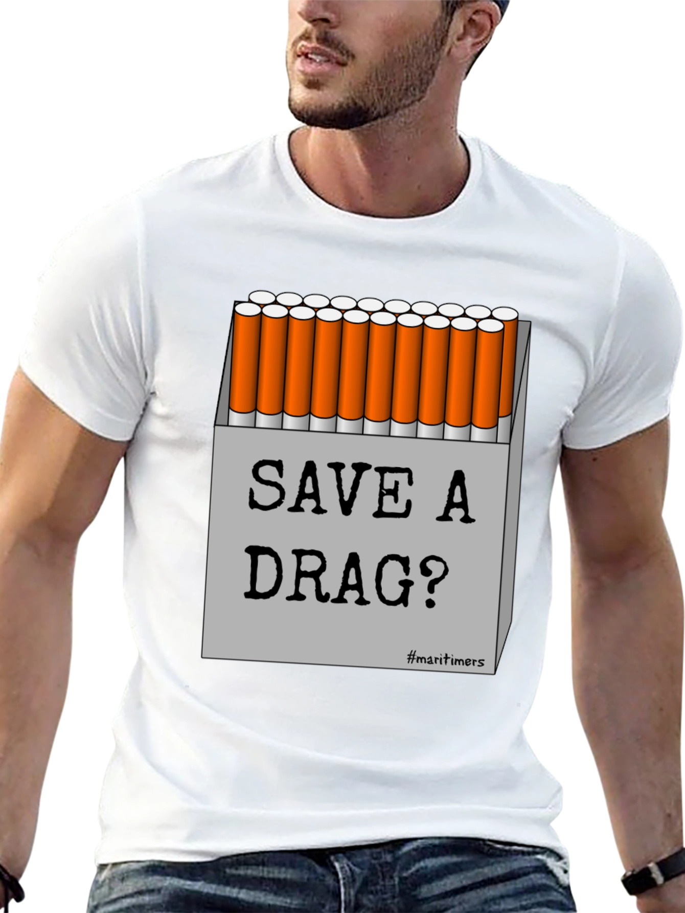 Black Save A Drag Graphic T-Shirt - Novelty Humor Tee view 13