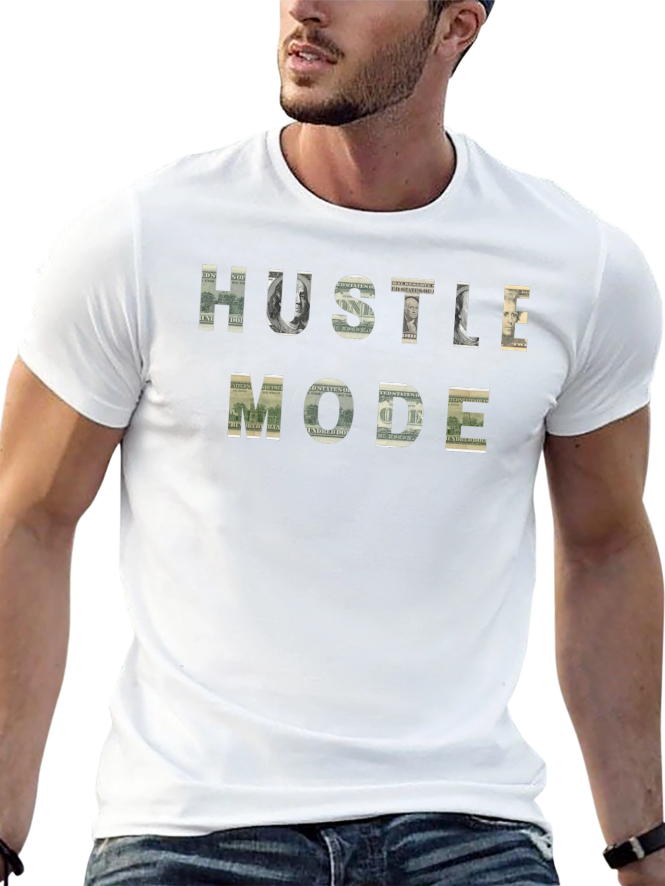 Hustle Mode Graphic Print Black Tee - 13