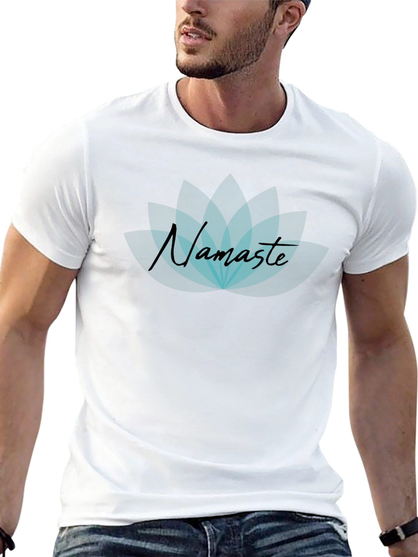 Black Namaste Lotus T-Shirt view 13
