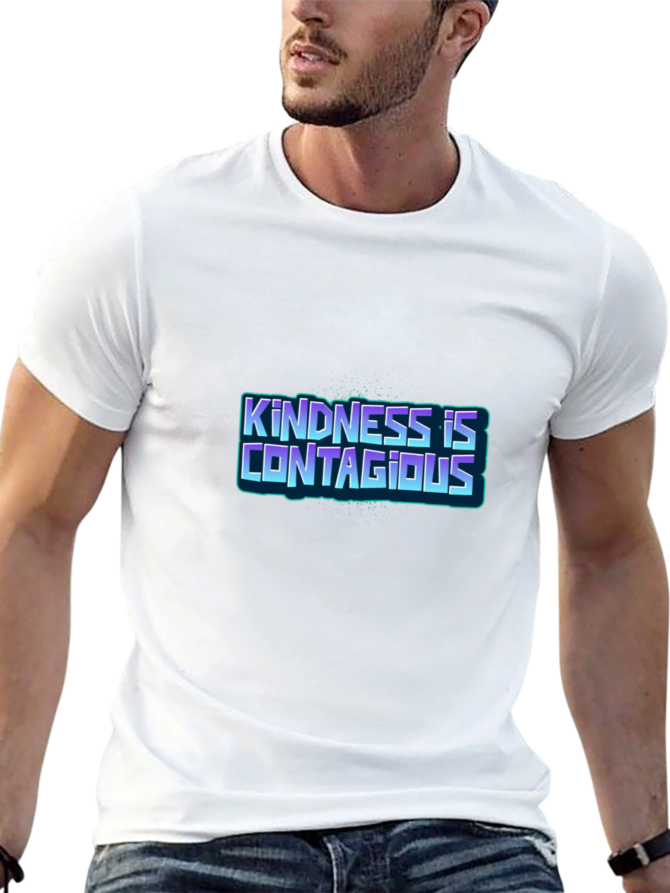 Black Kindness Is Contagious Graphic Tee view 13