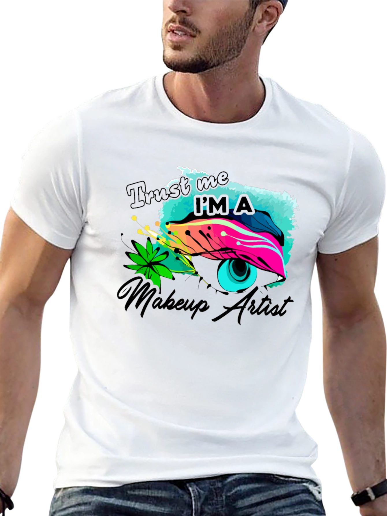 Black Makeup Artist Graphic Tee - Trust Me view 13