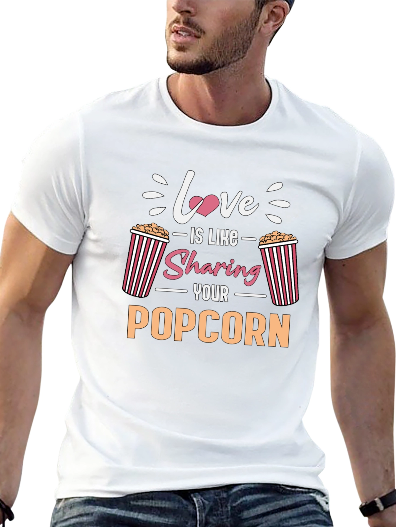 Black Love is Sharing Popcorn T-Shirt view 13