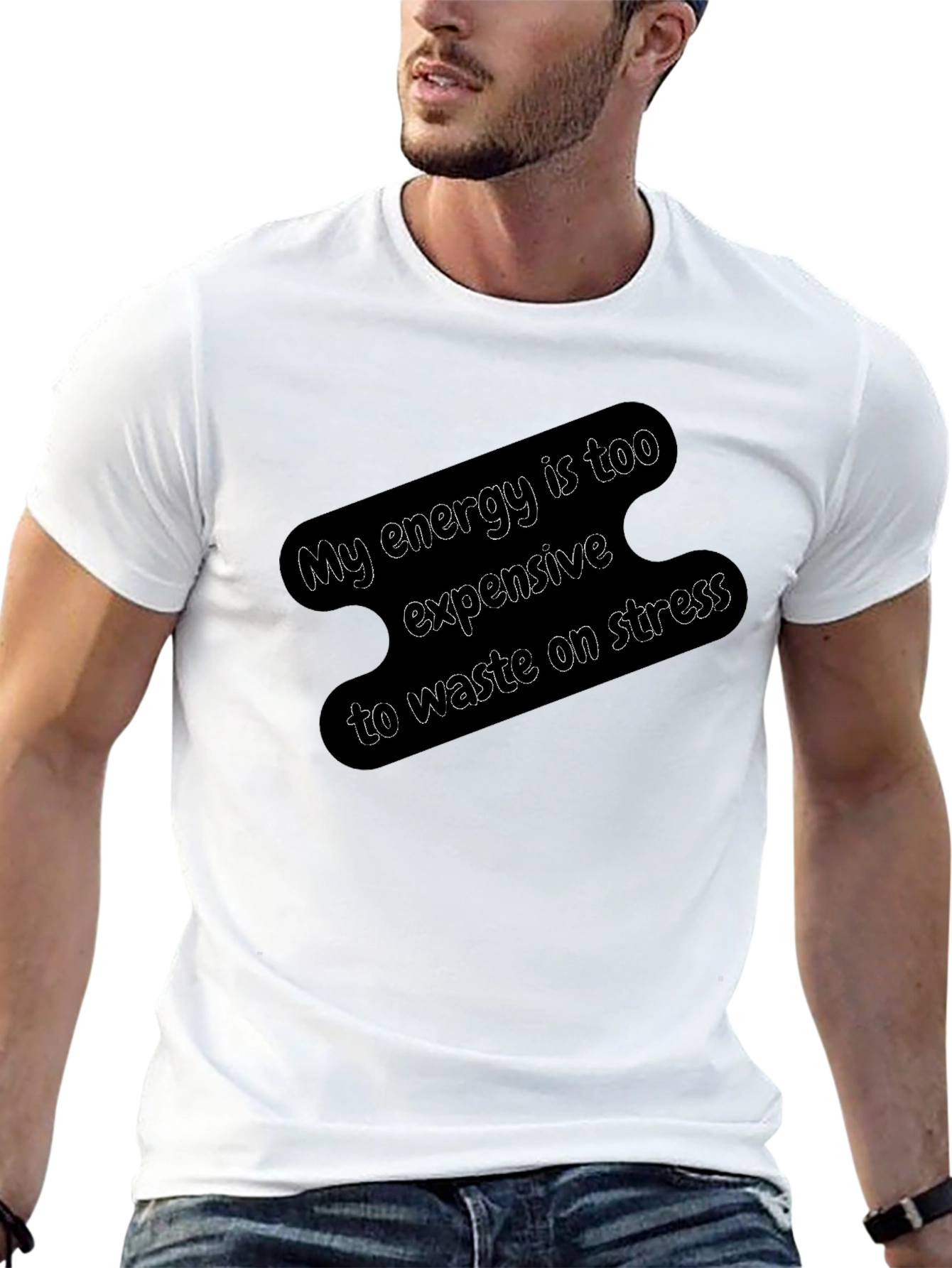 Black My Energy Is Too Expensive Graphic Tee view 13