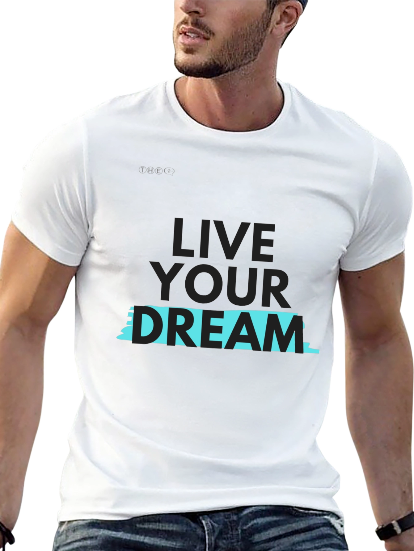 Black Live Your Dream Graphic Tee - Stylish Black T-Shirt view 13
