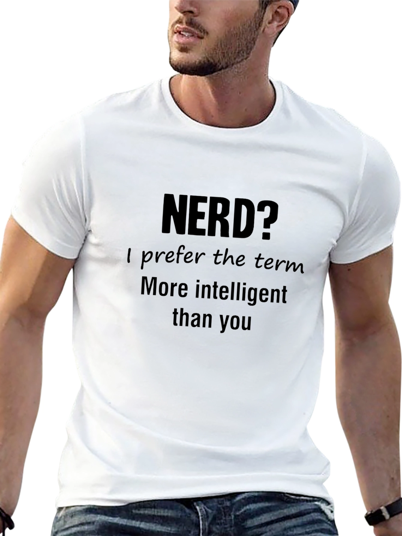 Black Nerd? Funny Sarcastic T-Shirt view 13