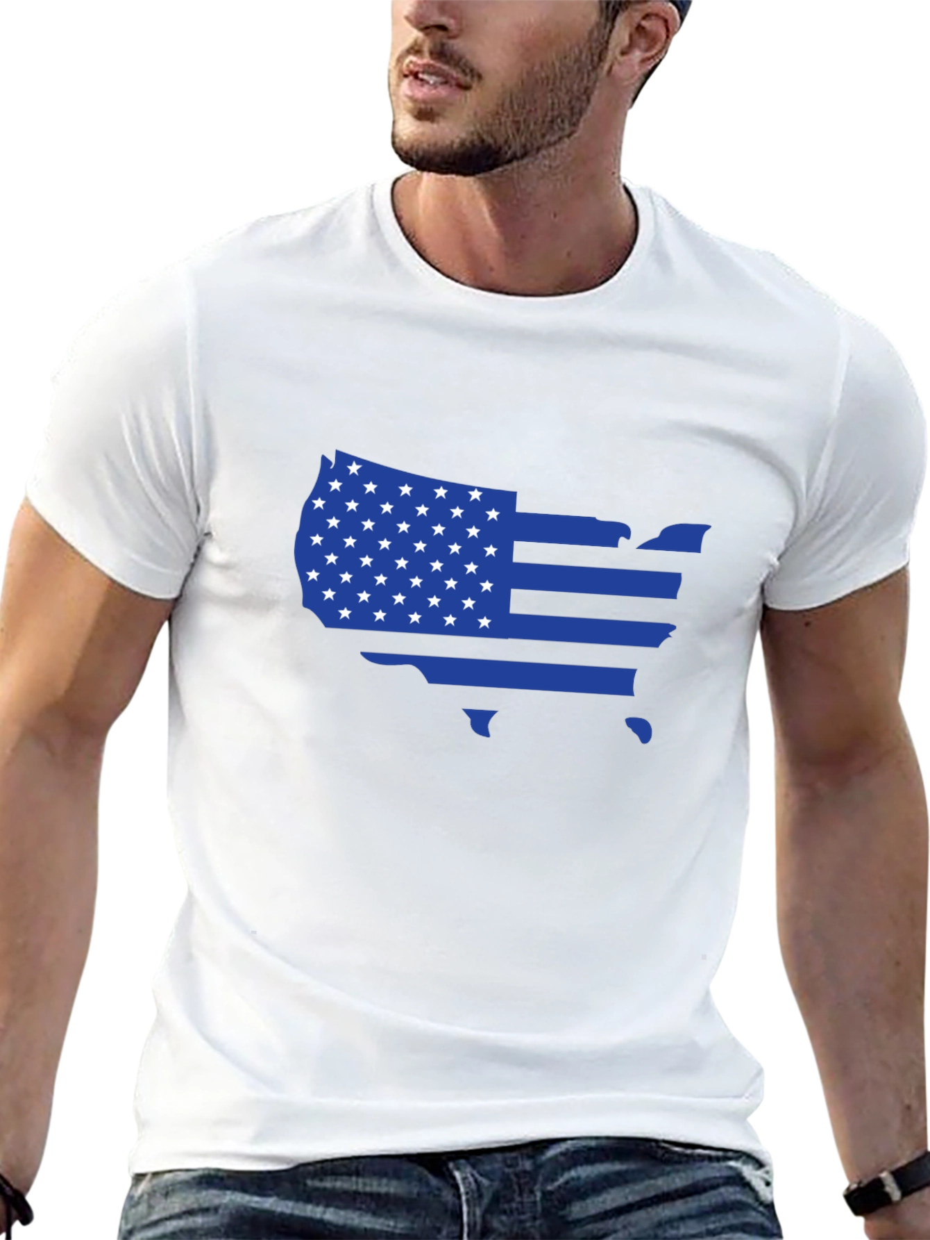 USA Flag Map Graphic T-Shirt - 13