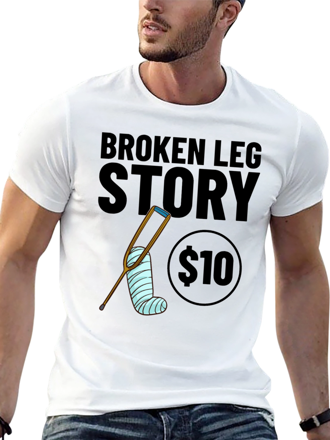 Black Broken Leg Story T-Shirt - $10 view 13