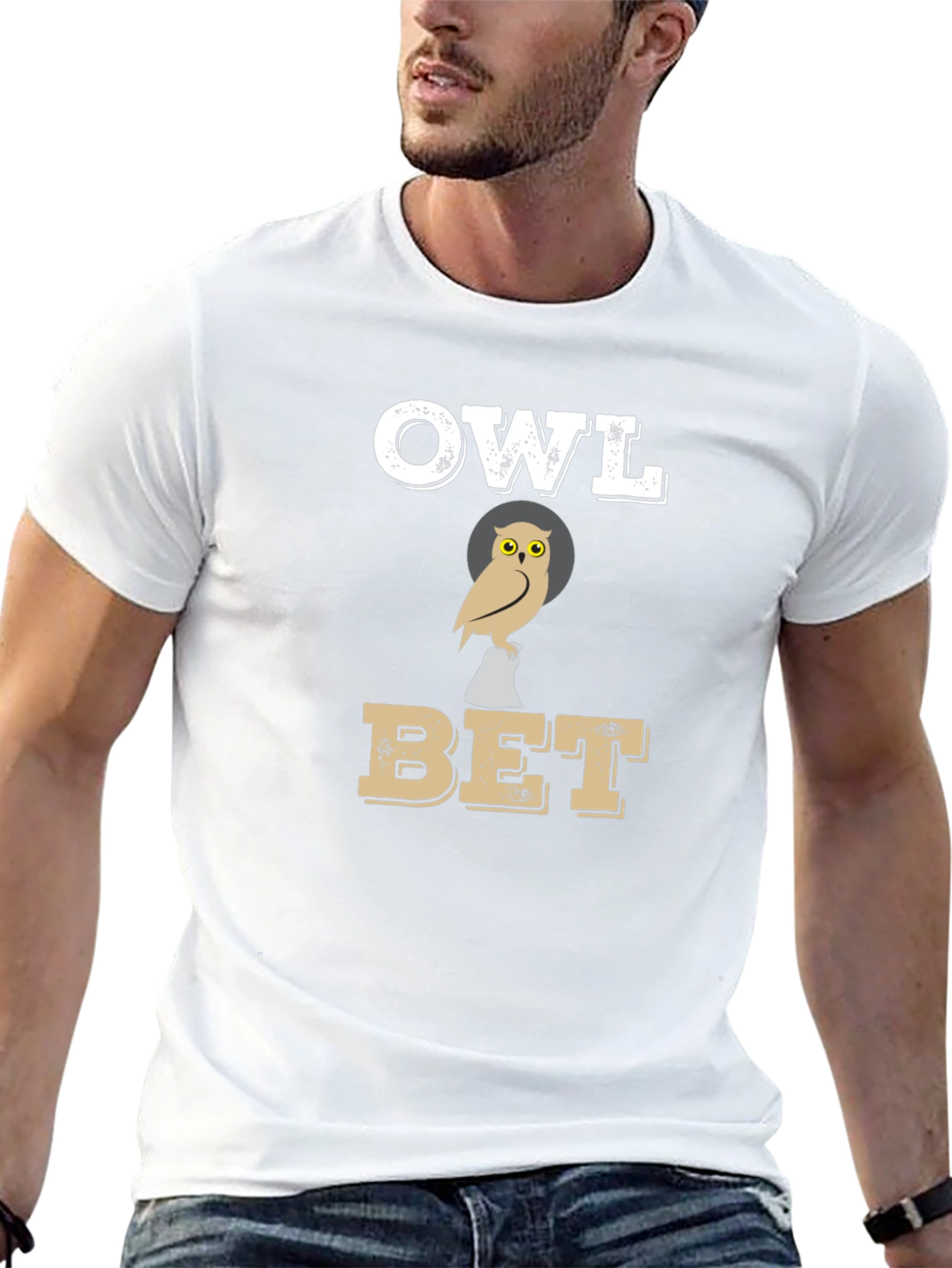 Black Owl Bet T-Shirt: Funny Graphic Tee view 13