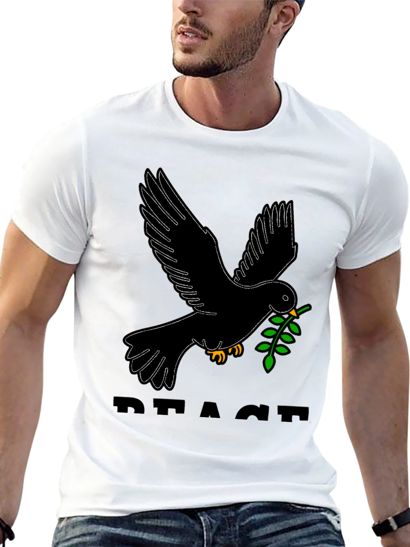 Black Peace Dove Graphic Tee - Black view 13