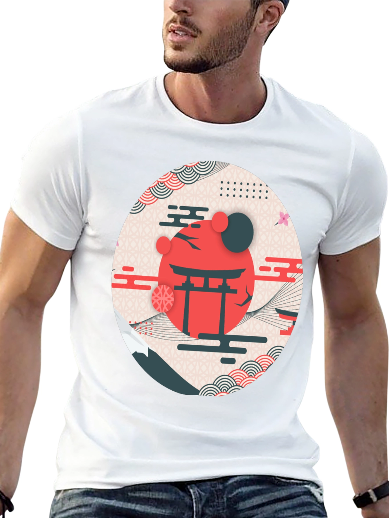 Black Japanese Inspired Graphic T-Shirt view 13