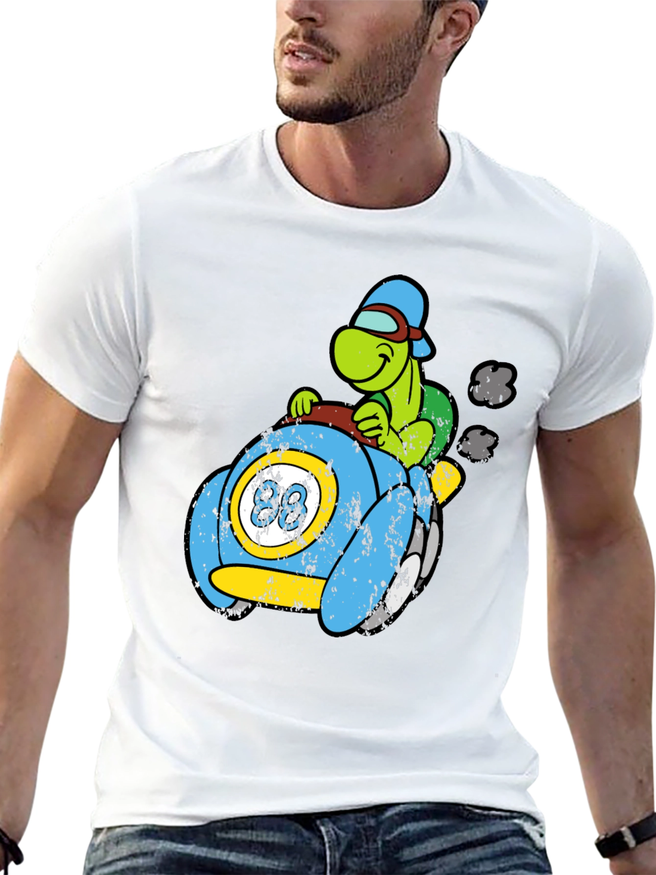 Black Turtle Car Graphic Tee - Unique Cartoon Design view 13
