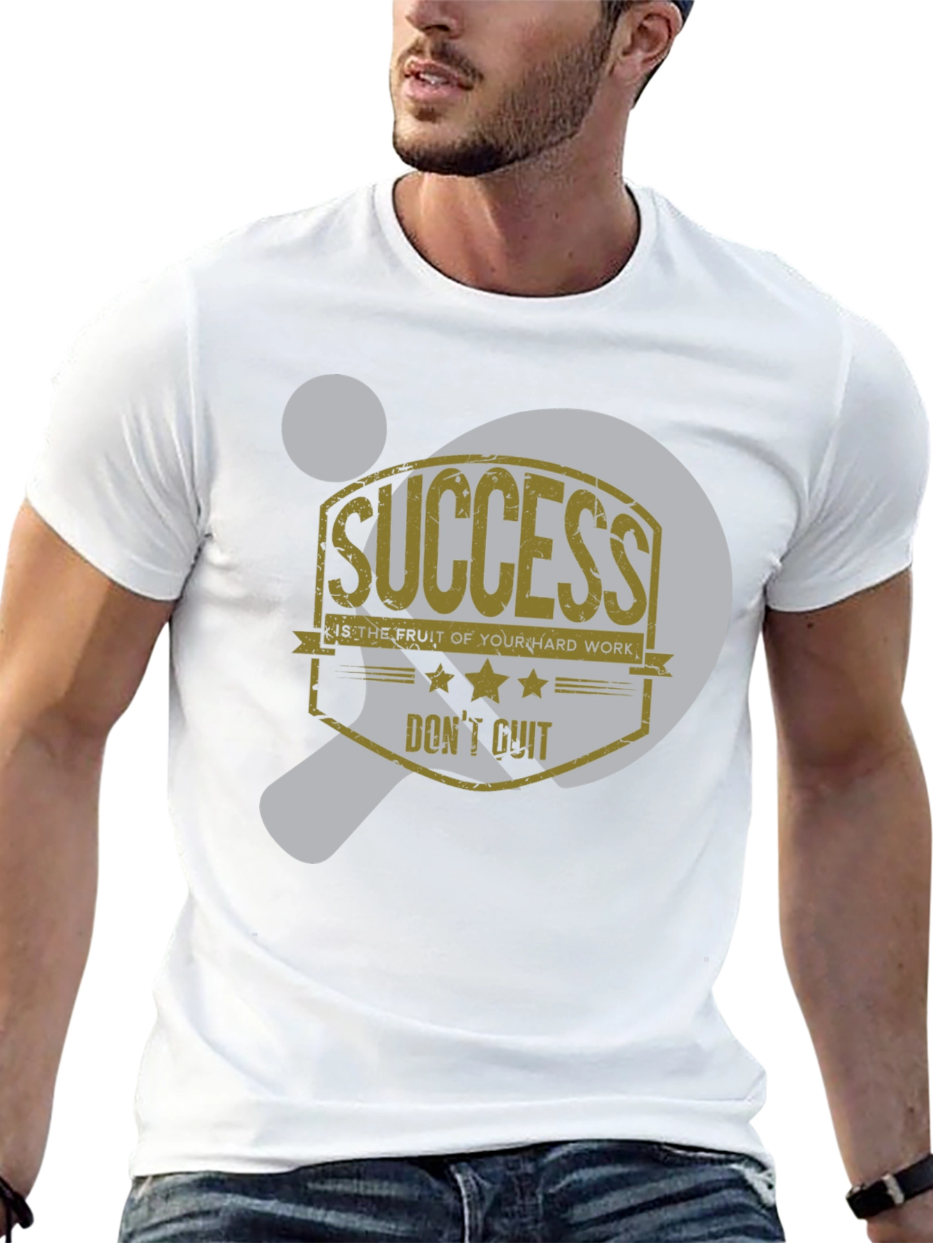 Black Success Motivational Graphic T-Shirt view 13