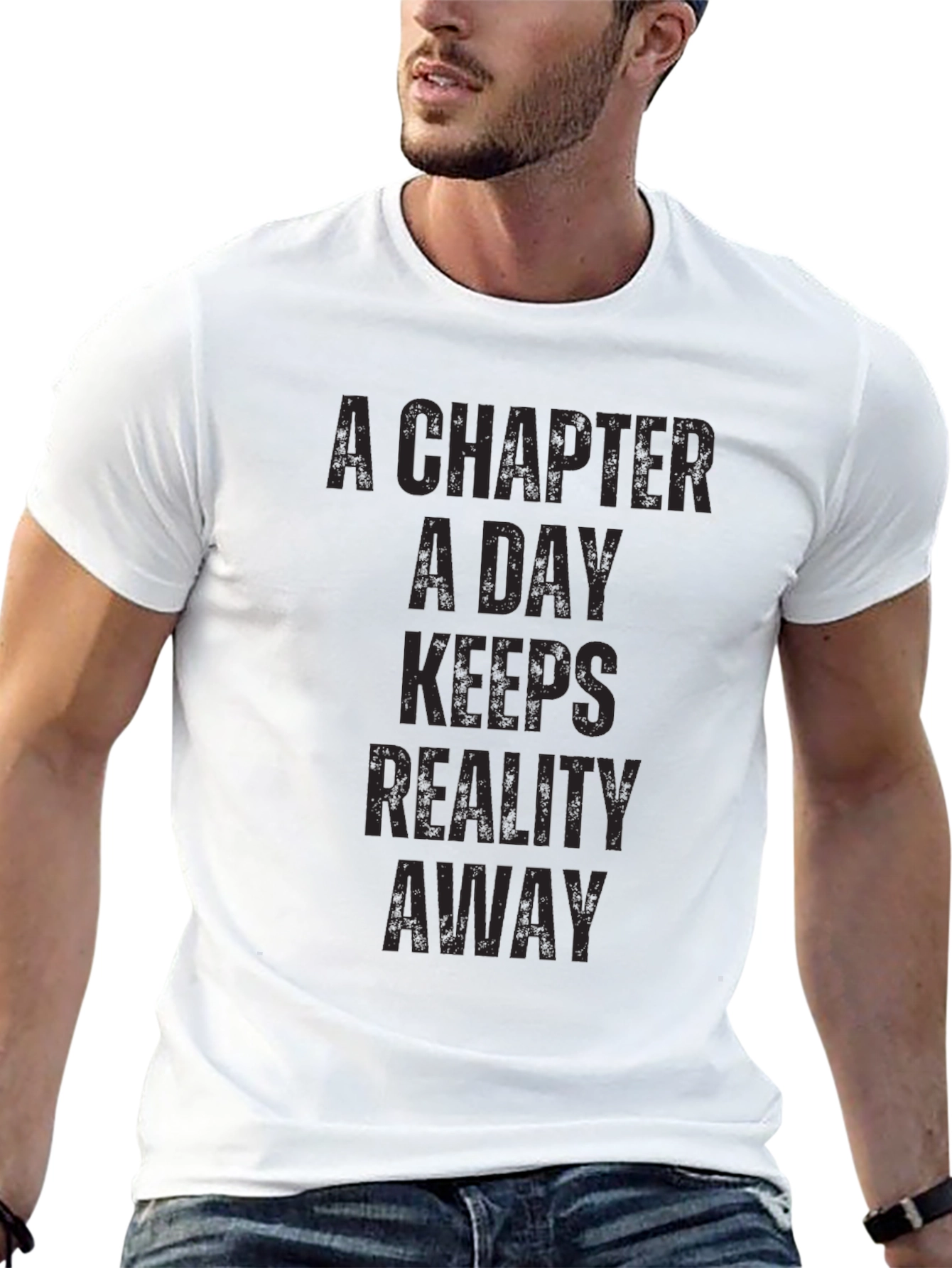 Black A Chapter A Day T-Shirt - Black Novelty Tee view 13