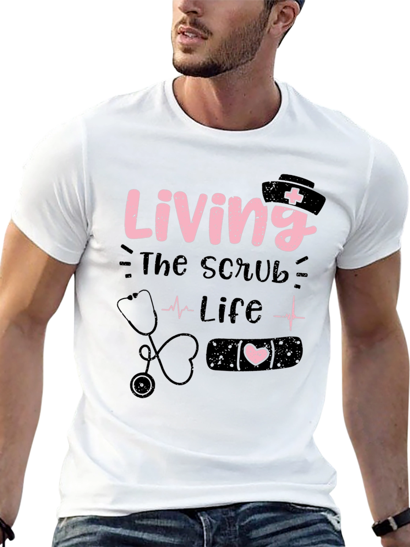 Black Living The Scrub Life T-Shirt - Nurse Gift view 13