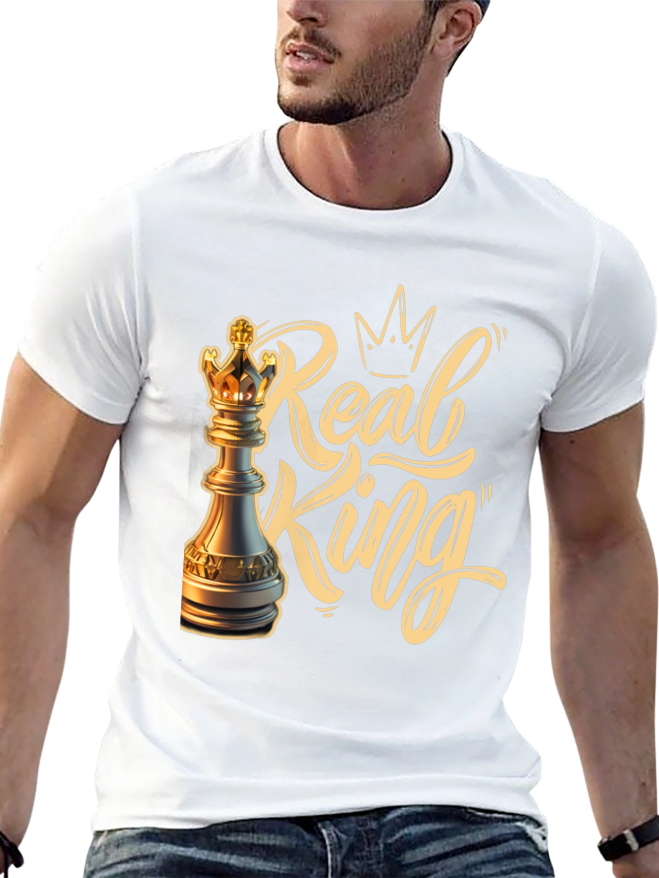 Black Real King Chess T-Shirt view 13