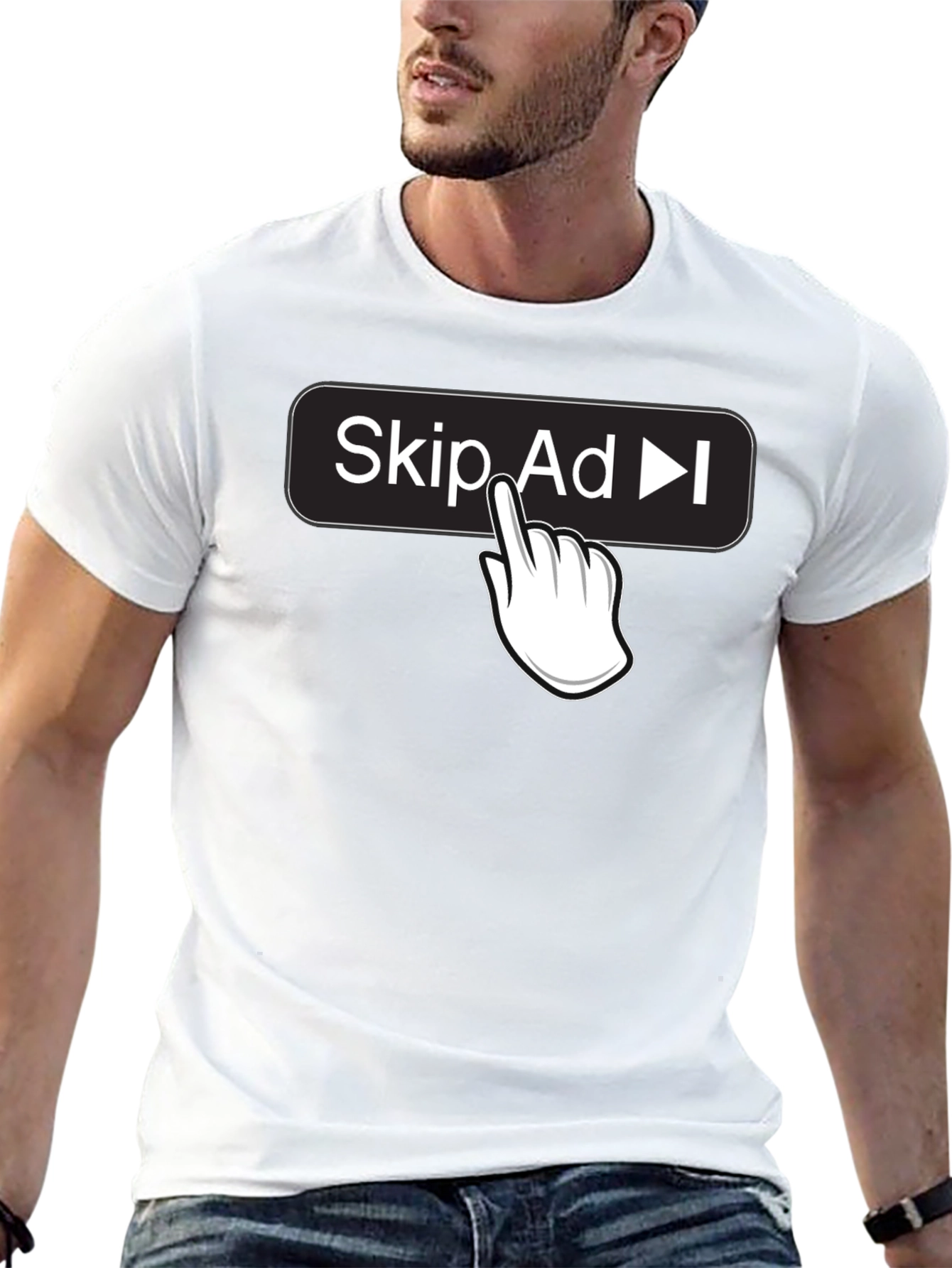 Black Skip Ad Funny Humor Novelty T-Shirt view 13