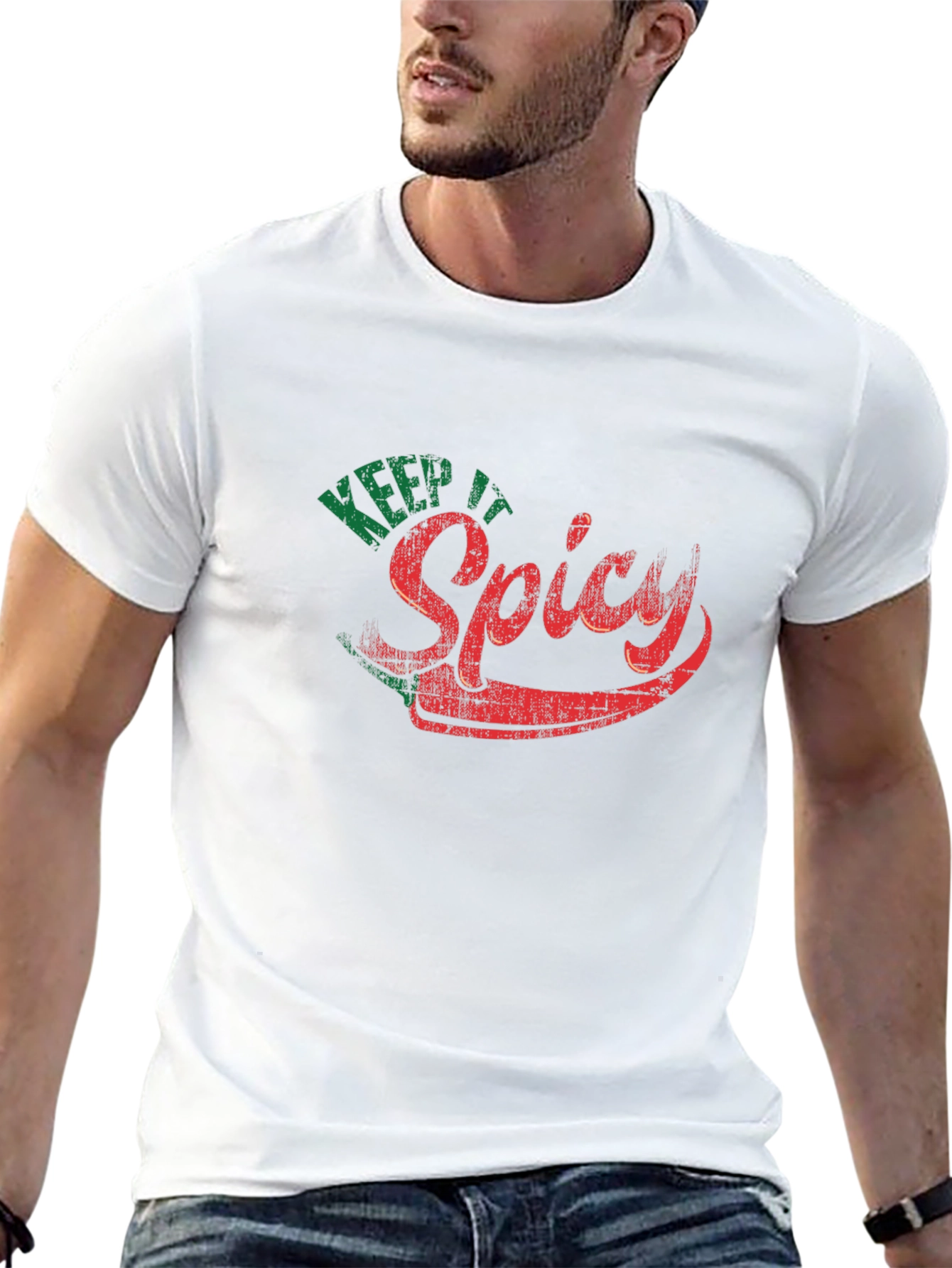 Keep It Spicy Graphic Tee - Cool Chili Pepper Design - 13