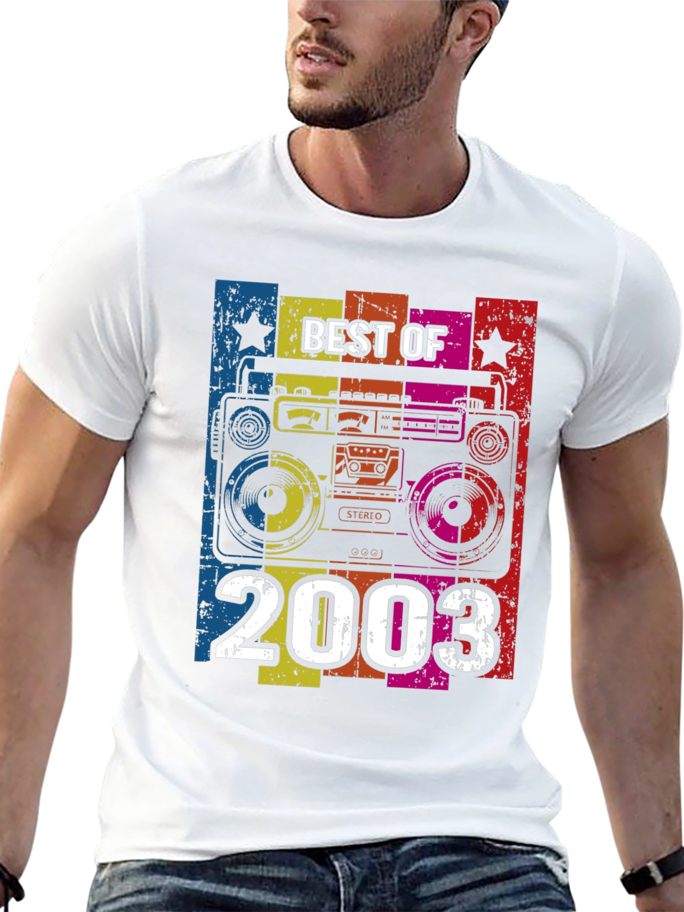 Black Retro "Best of 2003" Graphic Tee view 13