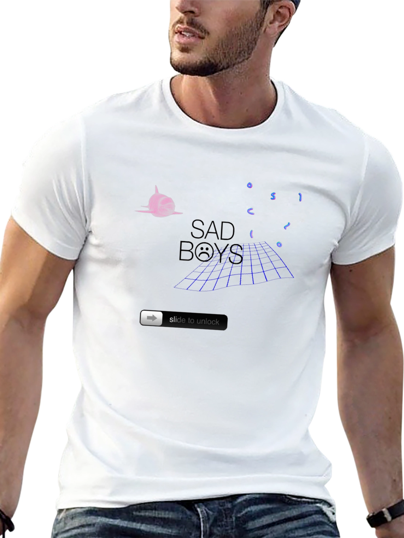 Black Sad Boys Graphic Print T-Shirt - Black view 13