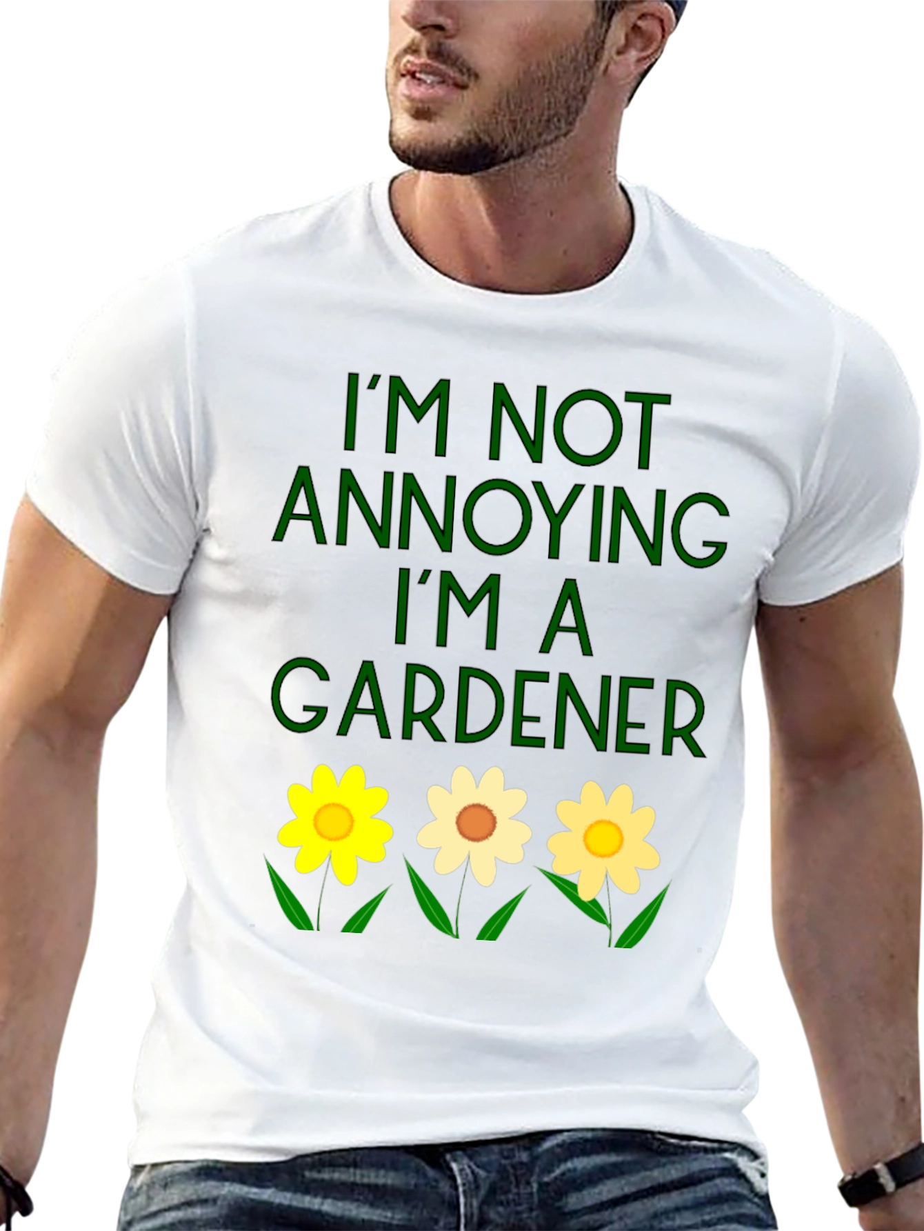 Black Gardener T-Shirt - I'm Not Annoying Funny Garden Shirt view 13