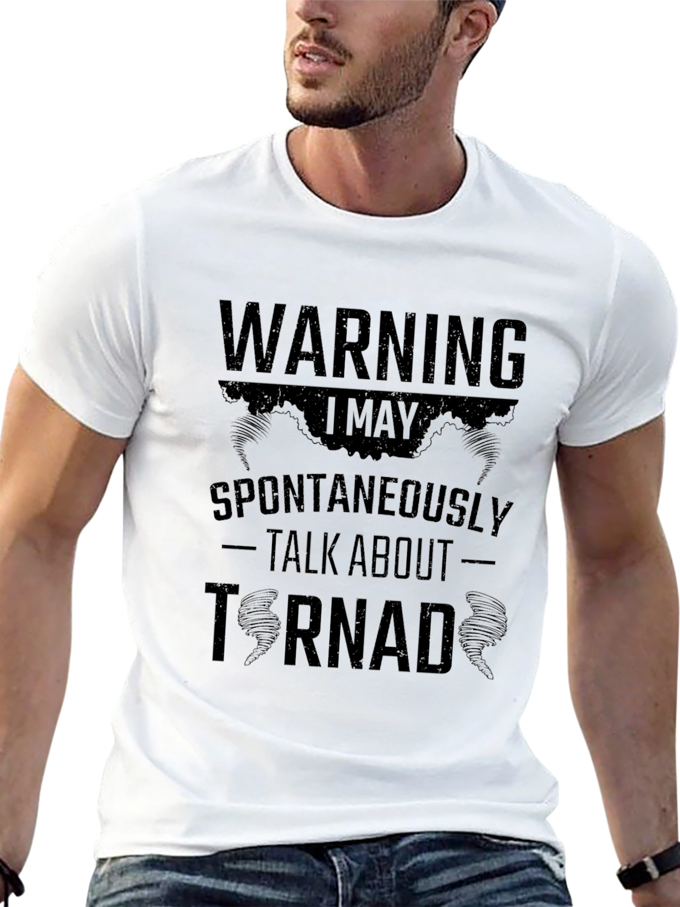 Black Warning: I May Spontaneously Talk About Tornadoes T-Shirt view 13