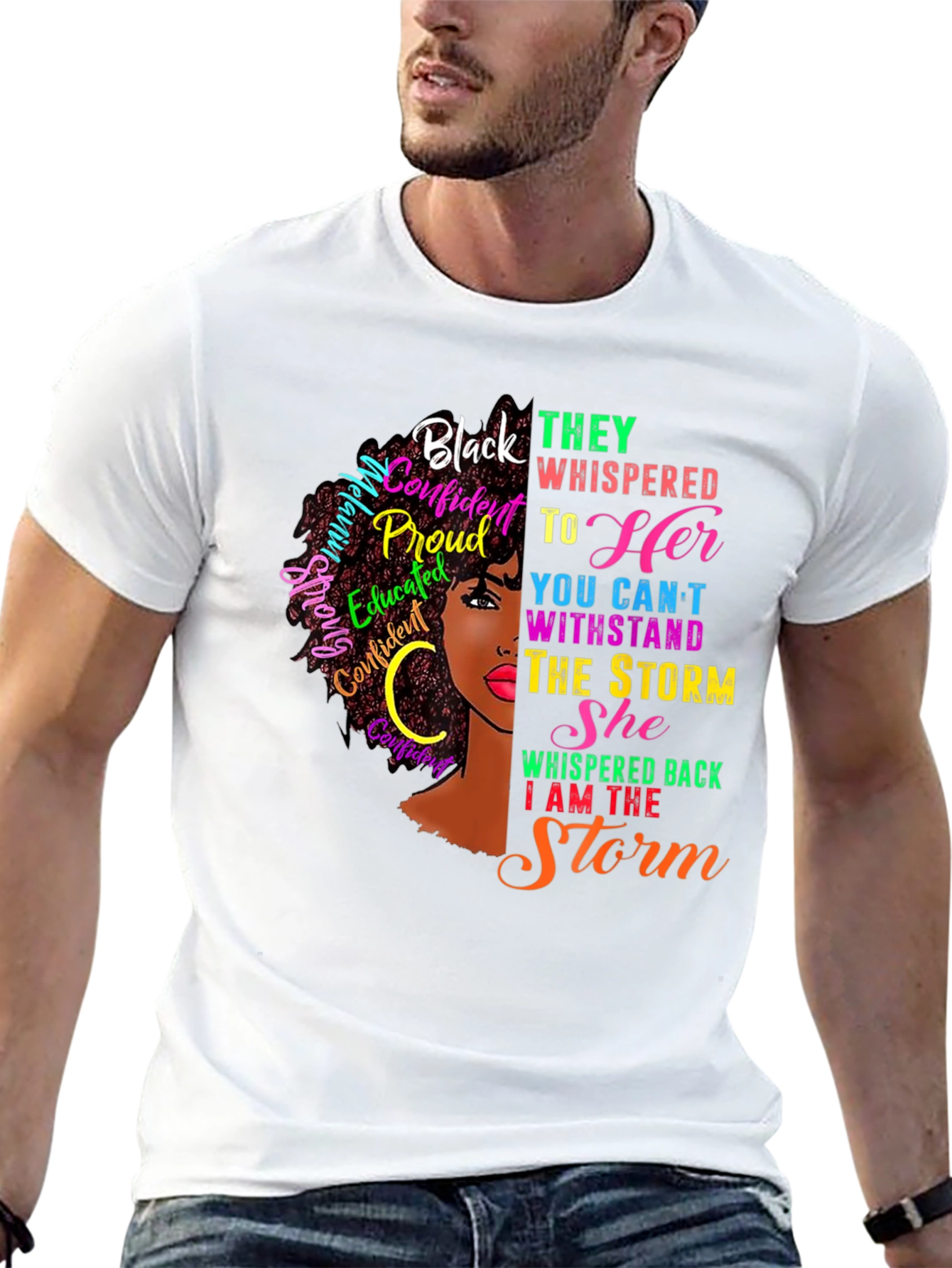 Black Black Confident Woman Graphic T-Shirt view 13