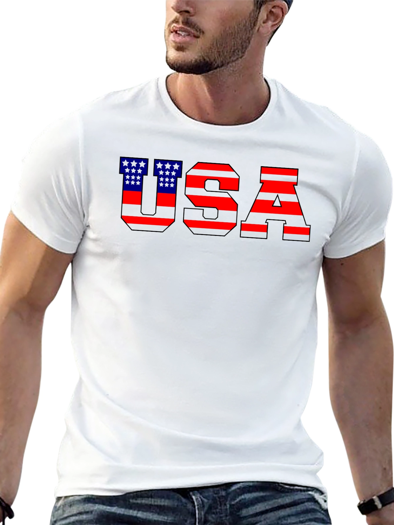 USA Patriotic T-Shirt - Red, White, and Blue - 13
