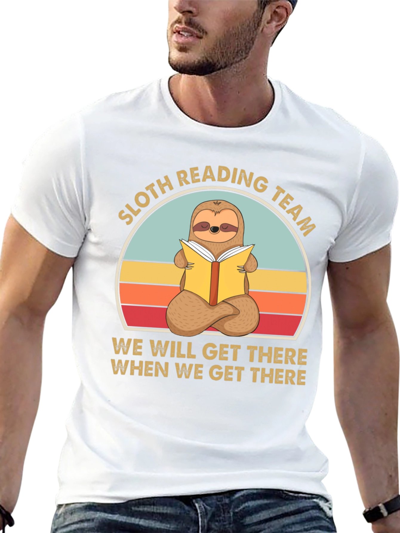 Black Sloth Reading Team Graphic Tee - Relaxed Fit view 13