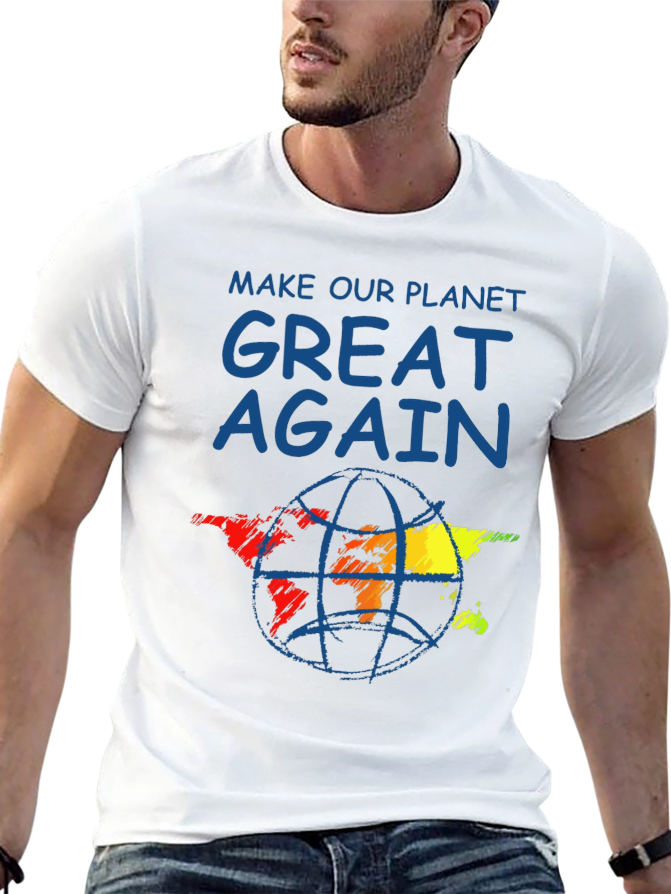 Black Make Our Planet Great Again T-Shirt view 13
