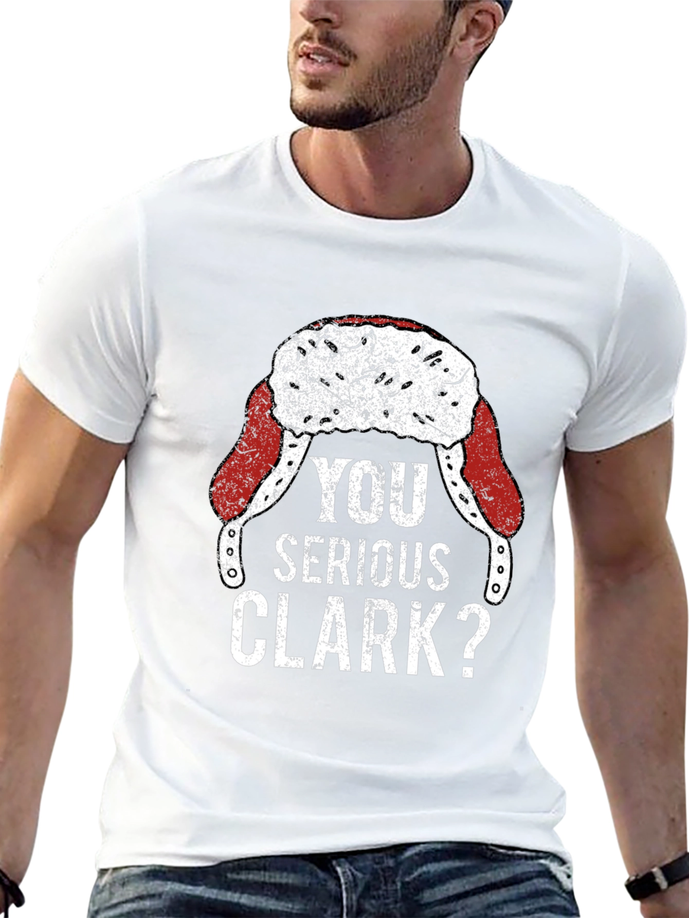 Black You Serious Clark? Funny Christmas T-Shirt view 13