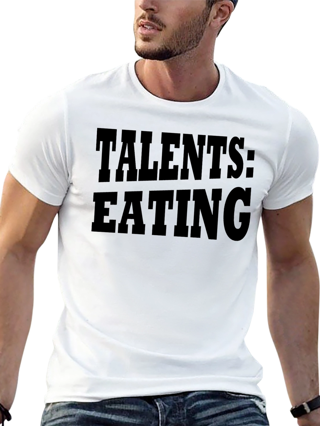 Black Talents: Eating Funny Graphic T-Shirt view 13