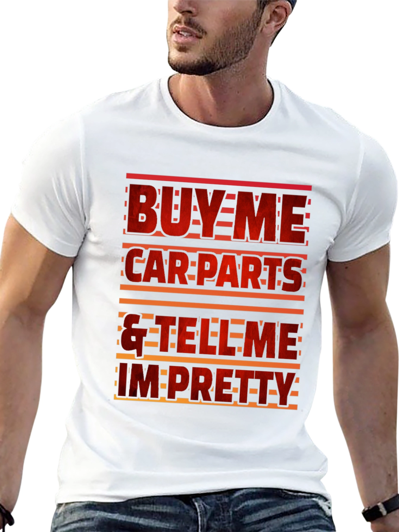Black Buy Me Car Parts Funny Graphic T-Shirt view 13