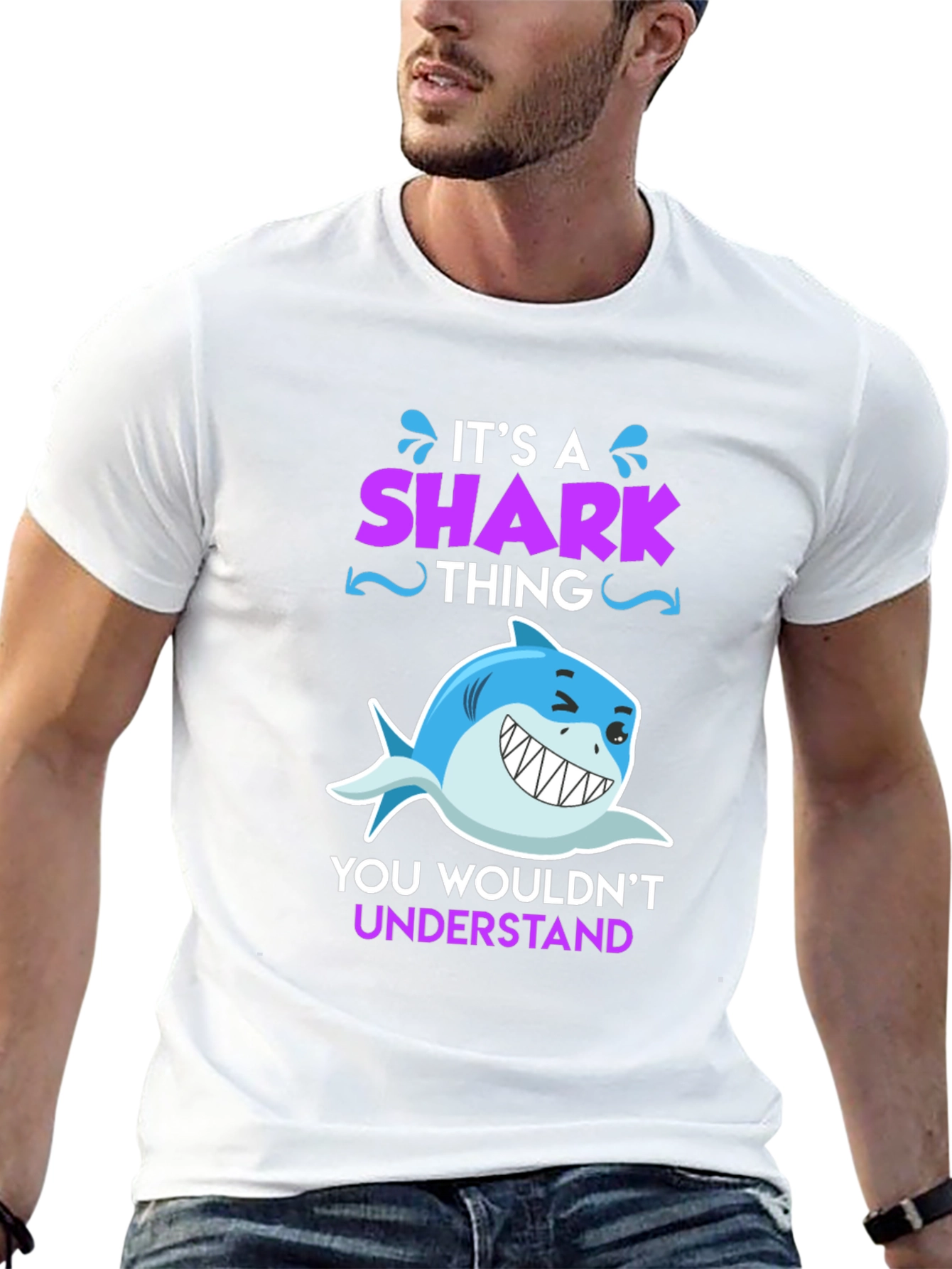 Black It's a Shark Thing T-Shirt view 13