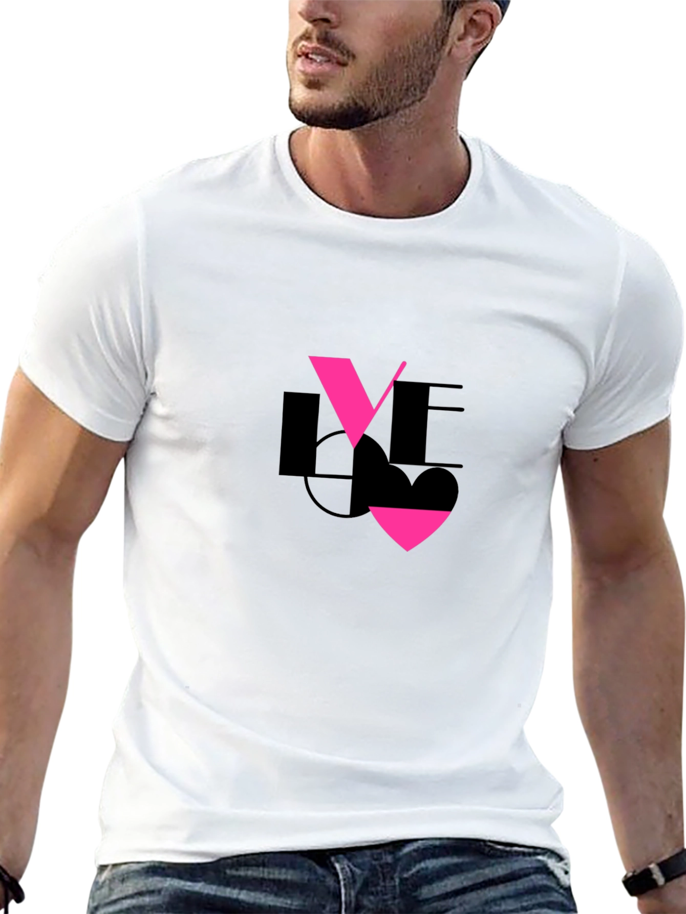 Black Love Graphic Black T-Shirt view 13