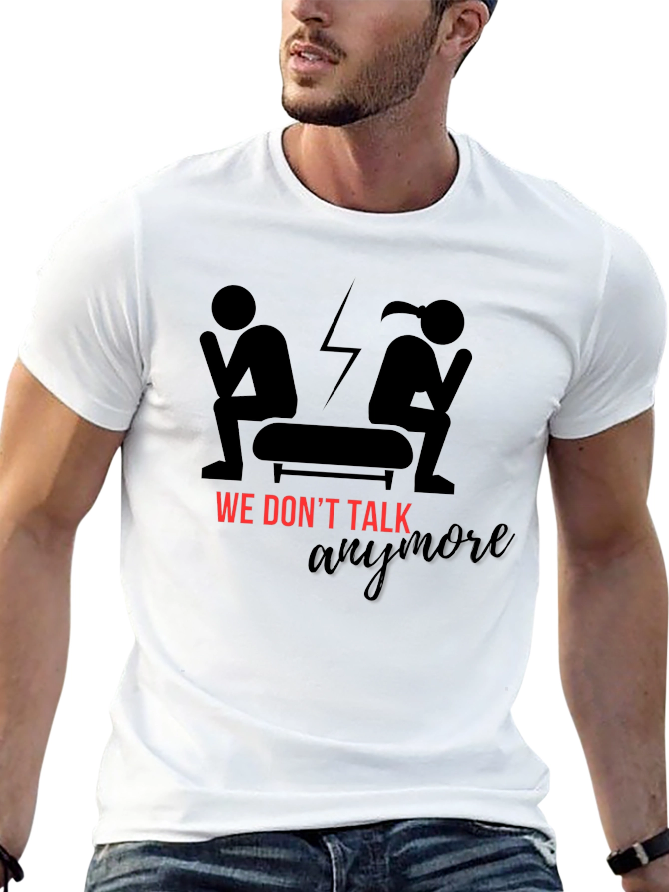 Black We Don't Talk Anymore Graphic T-Shirt view 13