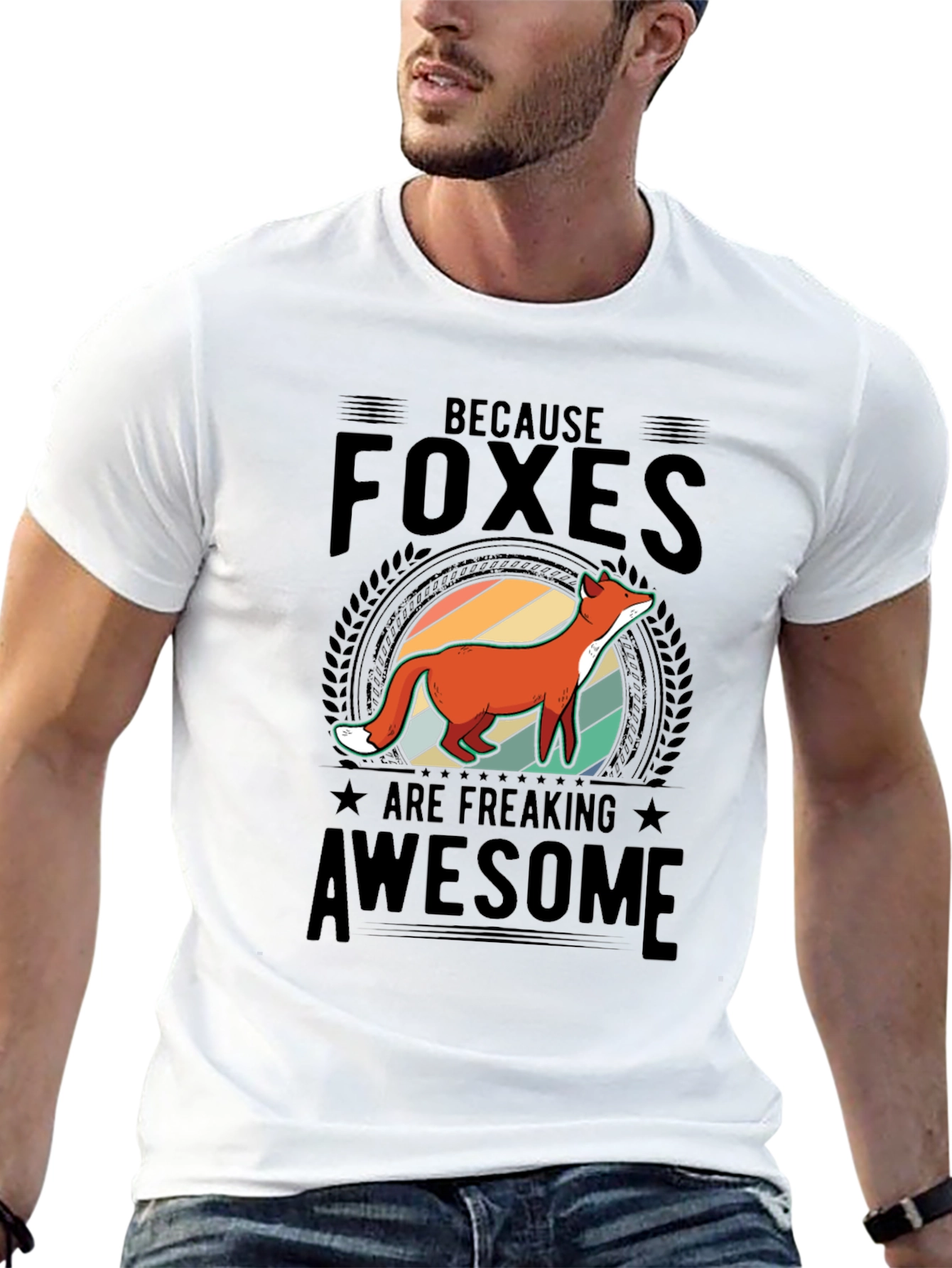 Black Foxes are Awesome Graphic T-Shirt view 13
