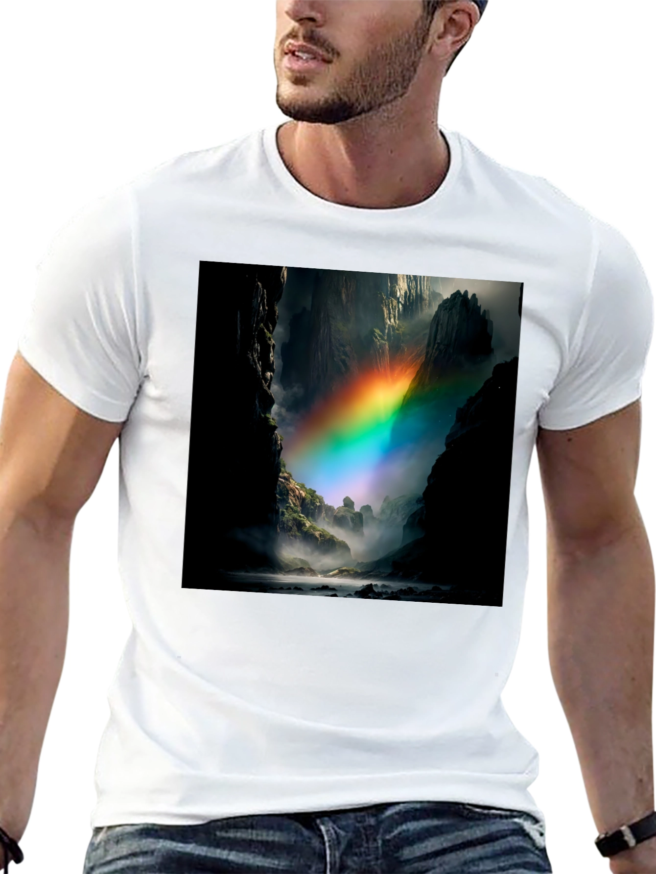 Black Rainbow Mountain T-Shirt view 13