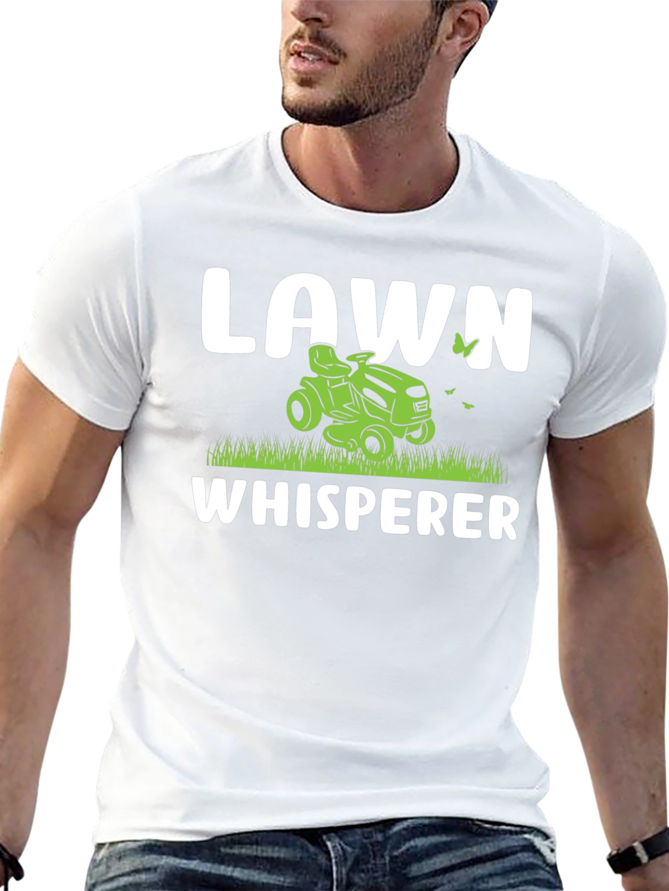 Black Lawn Whisperer Graphic Tee - Gardening Humor Shirt view 13